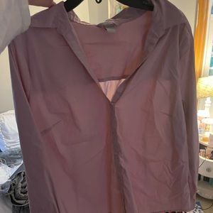 Dusty pink long sleeve blouse